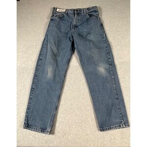 WearGuard Aramark Mens Blue Denim Work Jeans Straight Leg 30x28.5 GP0294 Wash